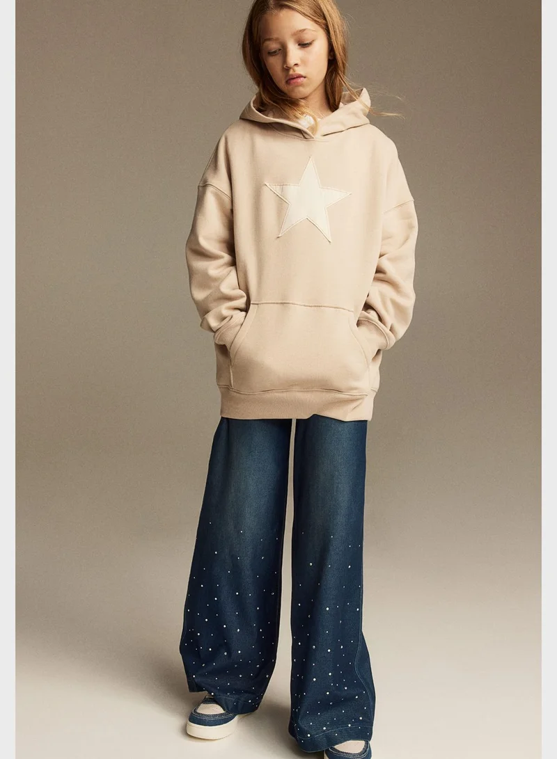 H&M Youth Dot Print Wide Leg Trousers