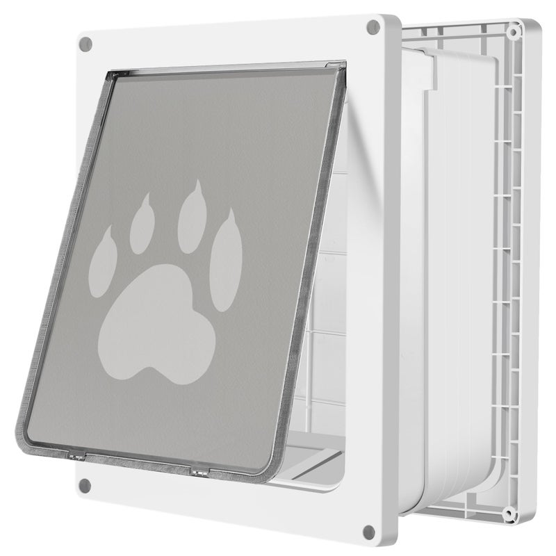 IKUSO Large Dog Door for WallThickened Dog Door 3 12  8 Adjustable Tunnel Weatherproof Door for Dogs Magnetic Flap with InsulationStrong and SturdySnapin Closing Panel Included Large - Image 3