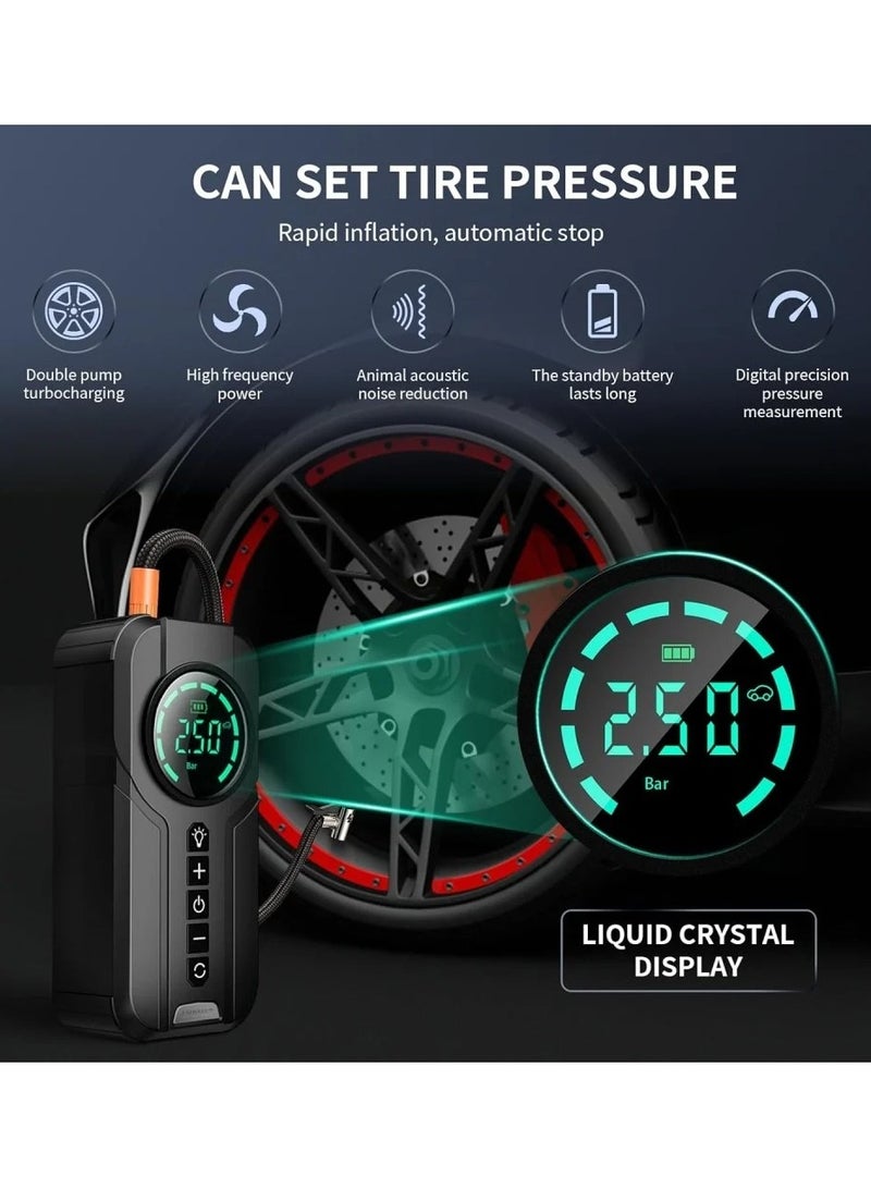 بطارية متنقلة اشتراك مشغل للسيارة بقوة 6000 ملي امبير مع منفاخ هواء مدمج من دينكس DX414 - Image 4