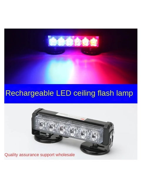 Multicolor Rechargeable LED Strobe Light for Vehicles - Compact and Durable with 7 Lighting Modes, Easy Control, Ceiling Mount, Ideal for Emergency Situations and Street Effects