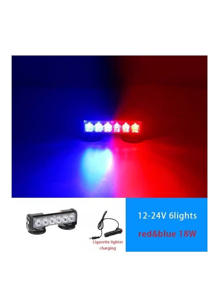 Multicolor Rechargeable LED Strobe Light for Vehicles - Compact and Durable with 7 Lighting Modes, Easy Control, Ceiling Mount, Ideal for Emergency Situations and Street Effects