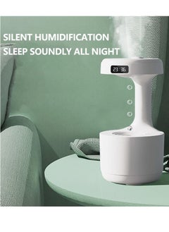 DIGI CORE Portable Humidifier Aromatherapy Humidifier Essential Oil Diffuser 800ML Air Purifier Humidifier For Bedroom Anti-Gravity Water Drop Backflow With Aromatherapy Essential Oil Diffuser With Led Smart Display Clock White  - Image 2