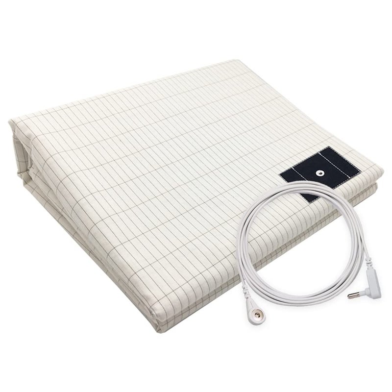 saldalavl Grounding Sheets King Conductive Grounding Mat for Bed with 15ft Grounding Cord Improve Sleep Reduce Stress Natural Wellenss for Senior with Poor Sleep Quality 76x80in 