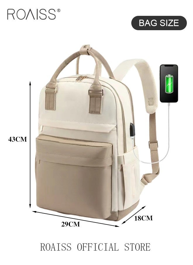 roaiss - Unisex Multifunctional Backpack with Comfortable Back Padding Large Capacity Multiple Compartments Scientific Partitioning Ideal for Short Trips with Trolley Case Fixing Strap and USB Charging - Image 1