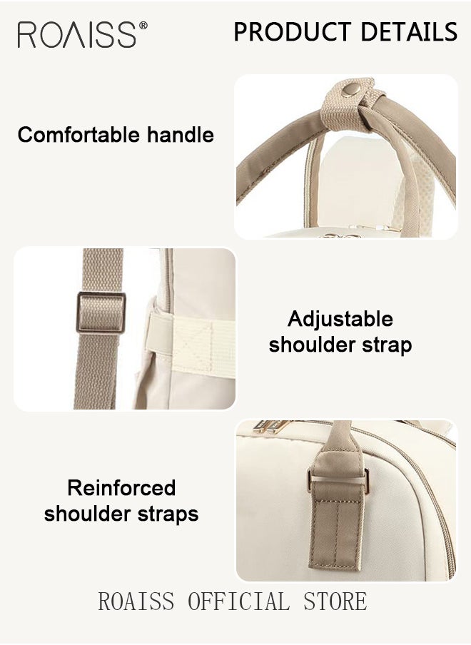 roaiss - Unisex Multifunctional Backpack with Comfortable Back Padding Large Capacity Multiple Compartments Scientific Partitioning Ideal for Short Trips with Trolley Case Fixing Strap and USB Charging - Image 1