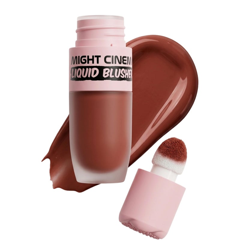 Liquid Blush, Color Liquids Blushes with Sponge Head, Matte Makeup Blusher Cream, Lasting, Lightweight, All-day Moisturizing and Smooth, Self-Contained Brush, Portable Makeup (103)