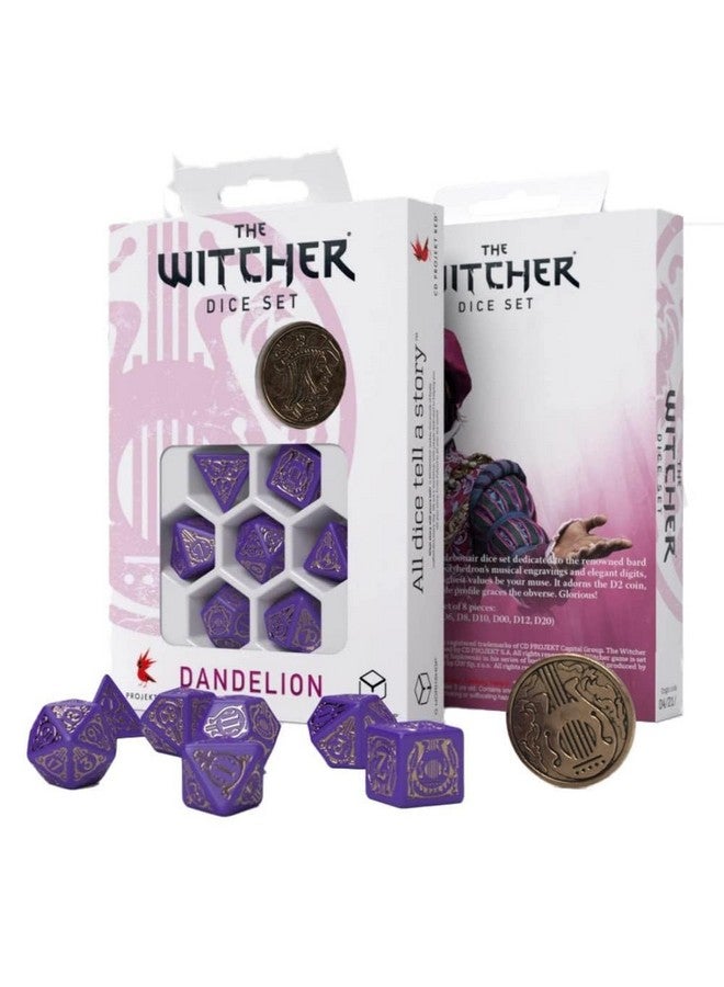 Q WORKSHOP Q-Workshop Witcher Dice Set. Dandelion - Viscount de Lettenhove - Image 1