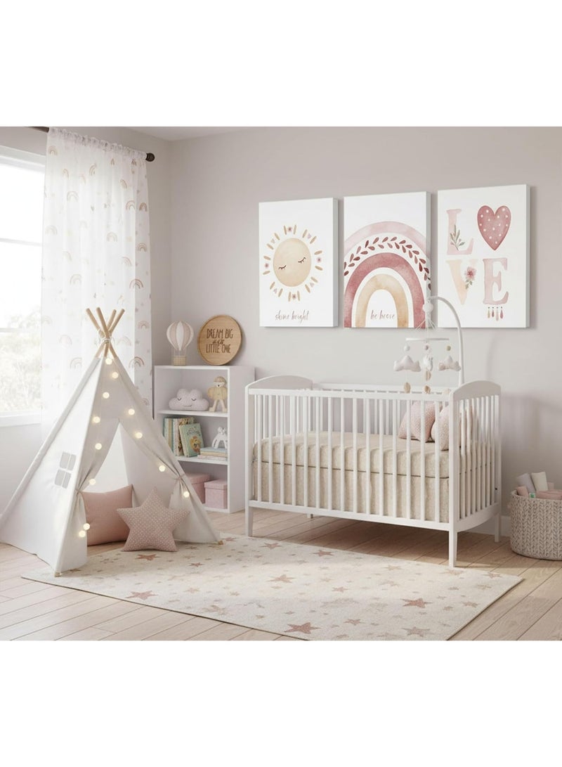 Mawan Children's wall art set, 3 pieces, 30x40 cm each - 30 mm thick - Digital printing with UV coating - Self-adhesive, easy to install - Safe materials - Image 5