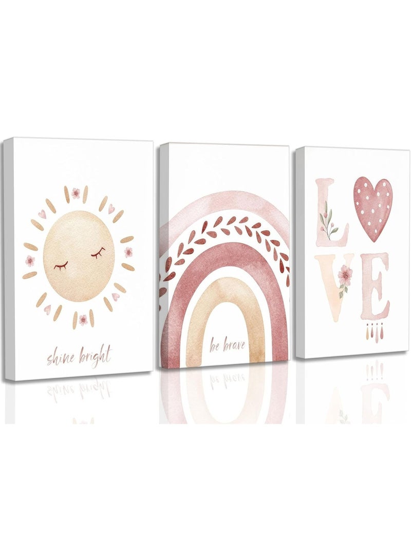 Mawan Children's wall art set, 3 pieces, 30x40 cm each - 30 mm thick - Digital printing with UV coating - Self-adhesive, easy to install - Safe materials - Image 1