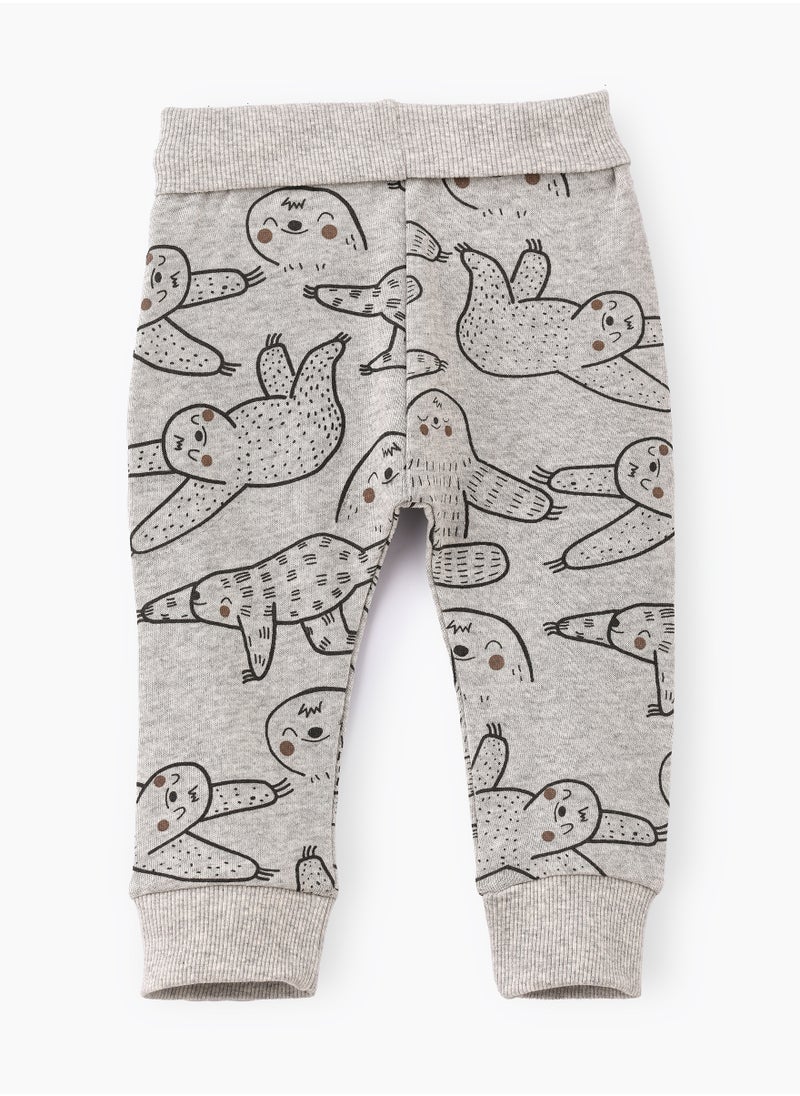 JAM Boys' Sloth Print Cotton Pants  - Image 2