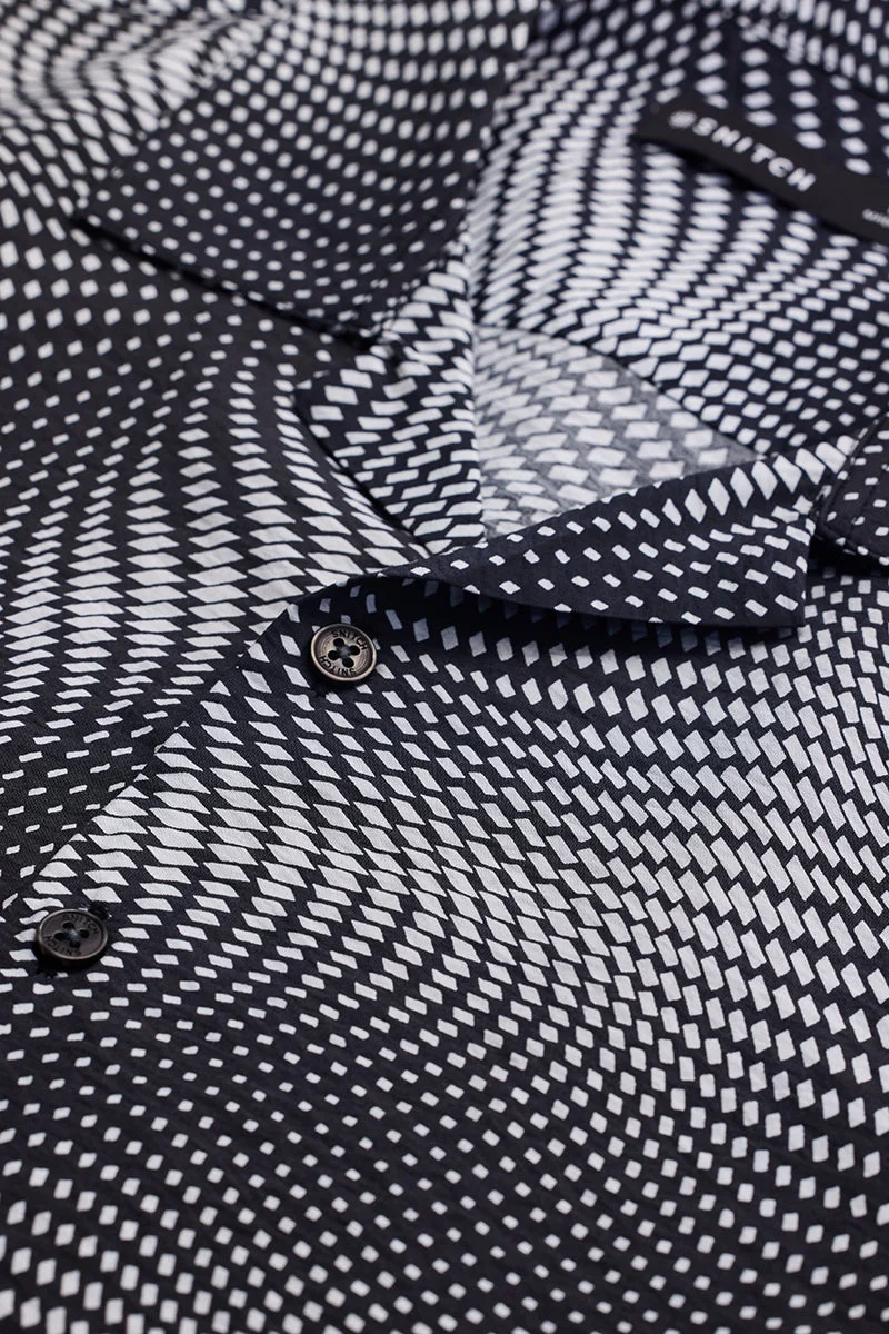 SNITCH Grey Abstract Box Fit Shirt