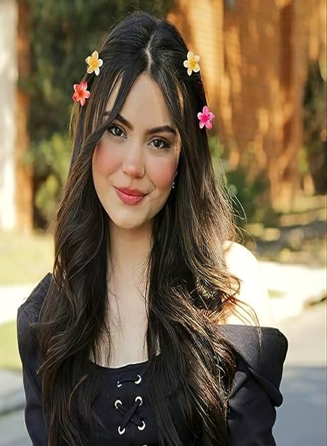 CHIROGRAPHY 6 Pcs Colorful Clear Flower Hair Claw Clips | Small Hawaiian Style Hair Clips for Thick and Thin Hair | Stylish Plastic Hairs Clamps for Women and Girl | Fashion Hairs Accessories Gift Set - Image 4