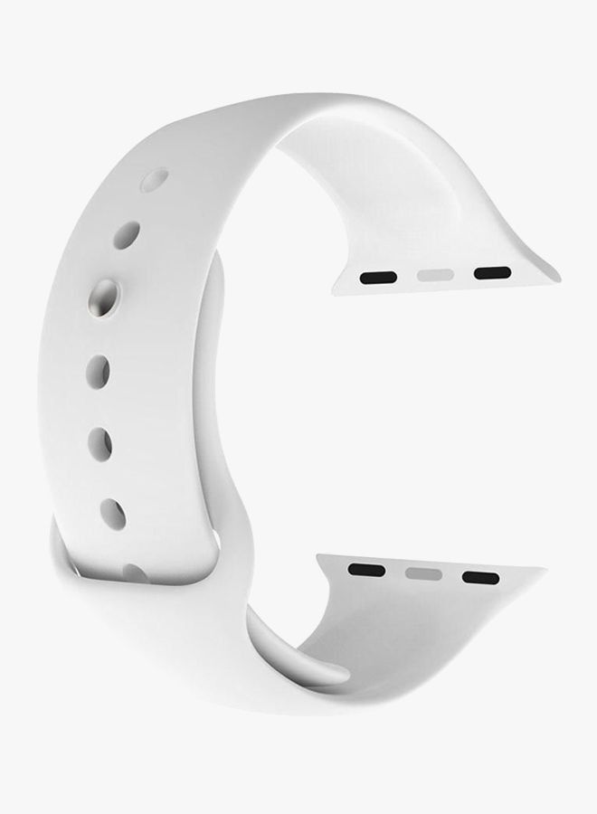سوار معصم من السيليكون الناعم المتين لسلسلة Apple Watch 5/6/7 42/44/45 مم - Image 2