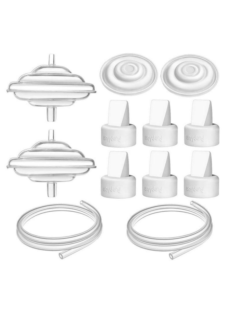 For Spectra Breast Pumps Replacement Set-6 Duckbill Valves, 2 Backflow Protectors, 2 Silicone Tubing, 2 Silicone Membranes for Spectra S1, S2, S3, 9 Plus, Synergy Gold odels - Image 1