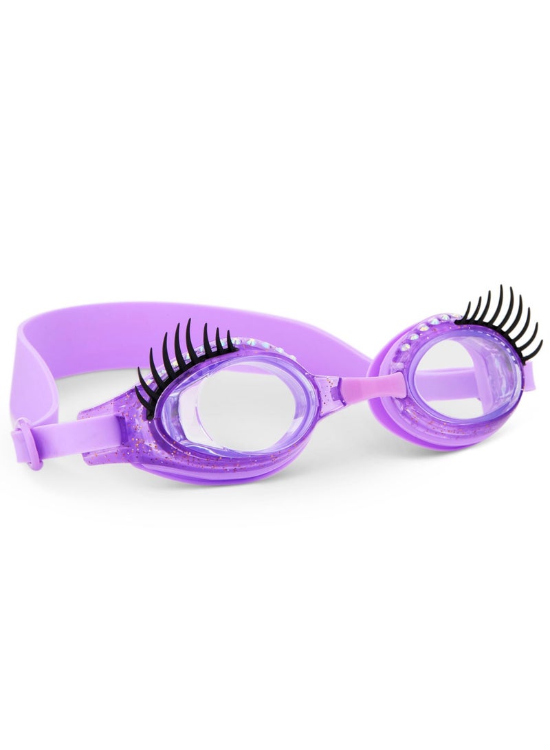 Bling2O Splash Lash Purple Polish, Anti Fog, No Leak, Non Slip and UV Protection Kids Swim Goggles for 3+ Years - Image 1