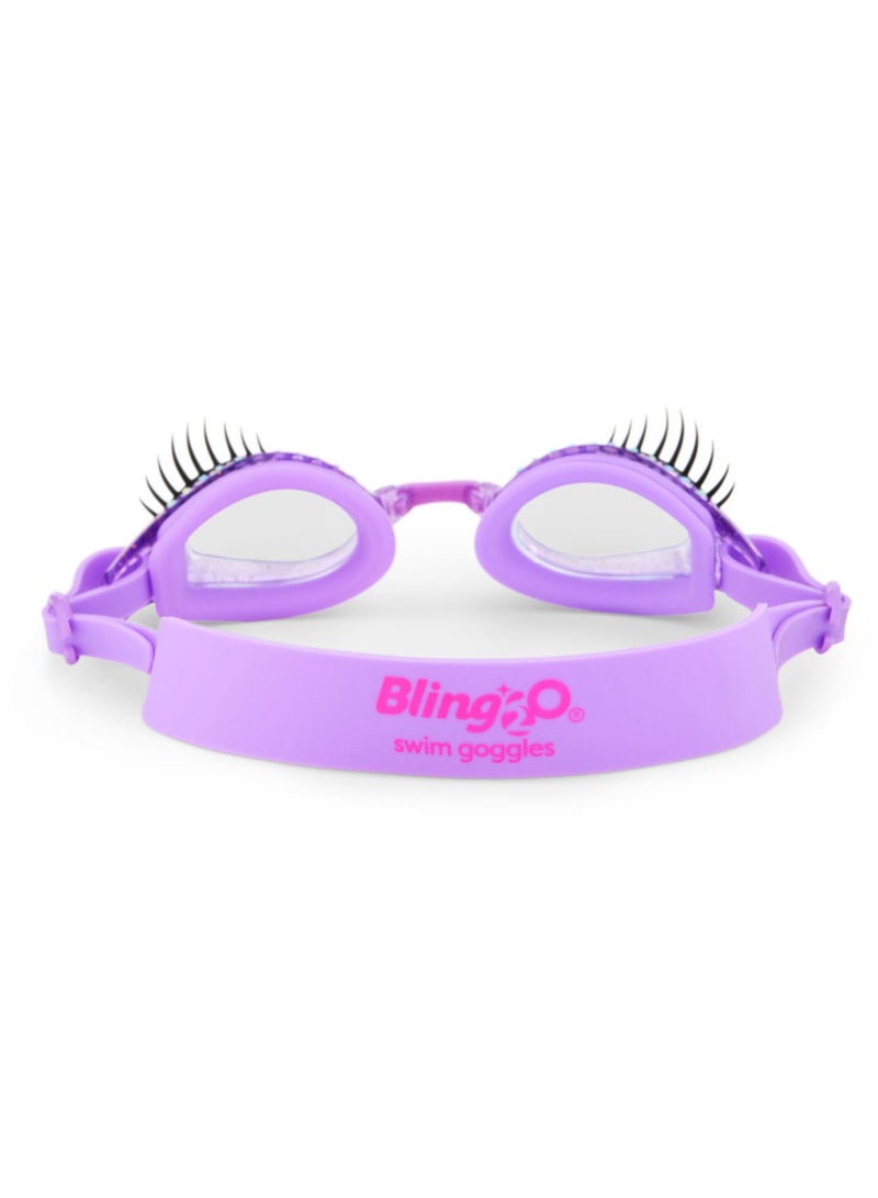 Bling2O Splash Lash Purple Polish, Anti Fog, No Leak, Non Slip and UV Protection Kids Swim Goggles for 3+ Years - Image 3