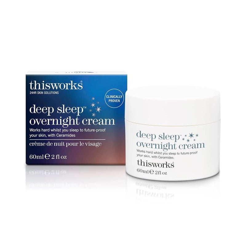 THISWORKS Deep Sleep Overnight Face Cream with Persian Silk Tree Extract Ceramides  Copper PCA to Help Fight Signs of Fatigue  Support Skin Renewal 60ml