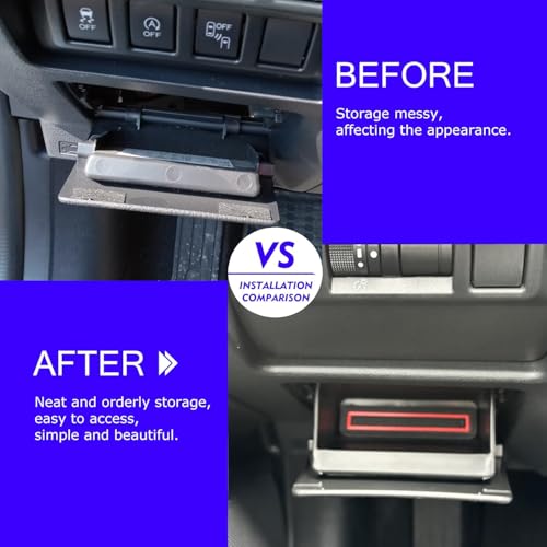 XXCIWP 2Pack 2025 Crosstrek Center Console Organizer & Fuse Box Coin Container Storage Tray for 2024 2025 2026 Subaru Crosstrek Hybrid Armrest Storage Box Crosstrek 2025 Accessories Storage Box Double Layer - Image 3