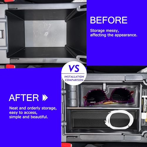 XXCIWP 2Pack 2025 Crosstrek Center Console Organizer & Fuse Box Coin Container Storage Tray for 2024 2025 2026 Subaru Crosstrek Hybrid Armrest Storage Box Crosstrek 2025 Accessories Storage Box Double Layer - Image 4