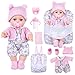BDDOLL 12 Inch Baby Doll Backpack Playset with Dolls Clothes and Accessories Included Backpack Washcloth Bottles NippleSocks Hats - Image 2