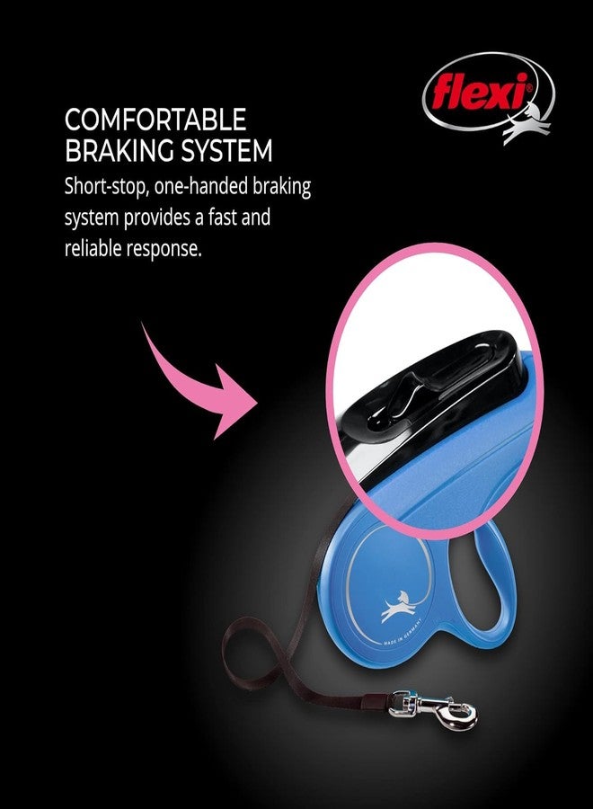 نوترا بت طوق كلاب فليكسي نيو كلاسيك XS بطول 3 أمتار - مقاس صغير جدًا | طوق قابل للسحب للكلاب الصغيرة جدًا | نظام فرامل بيد واحدة | شريط نايلون قوي | خفيف الوزن ومتين | أزرق - Image 4