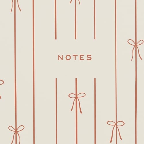 Minted Red Bow Notebook, Writing Journal for Notes & Journaling, Durable Acrylic Free Cover, Modern, Colorful & Simple Spiral Bound Journal Notebook with 80 Lined Pages, 5.5" x 8.5" - Image 3
