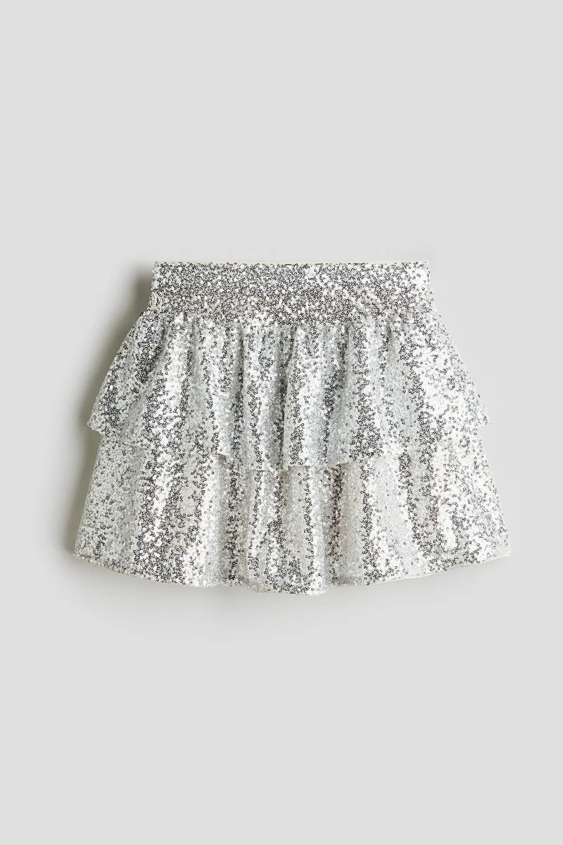 H&M Tiered sequined skirt