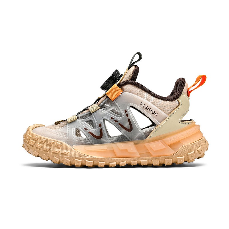Boys' Shoes Summer Children'S Sports Mesh Shoes Girls' Middle And Large Children'S Rotating Button Hollow Sandals Mesh - Image 1