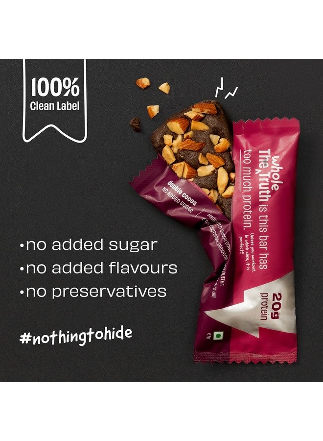 The Whole Truth - High Protein All in One 20g Protein Bar - Pack of 5 x 67g each - No Added Sugar - No Preservatives - No Artificial Flavours - All Natural - Image 2