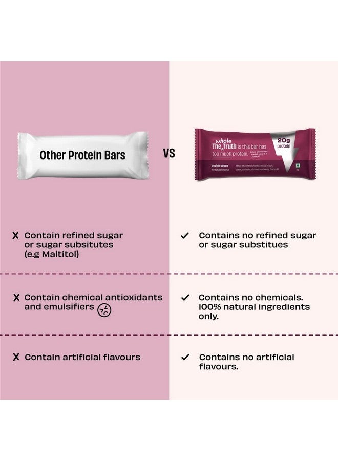 The Whole Truth - High Protein All in One 20g Protein Bar - Pack of 5 x 67g each - No Added Sugar - No Preservatives - No Artificial Flavours - All Natural - Image 3