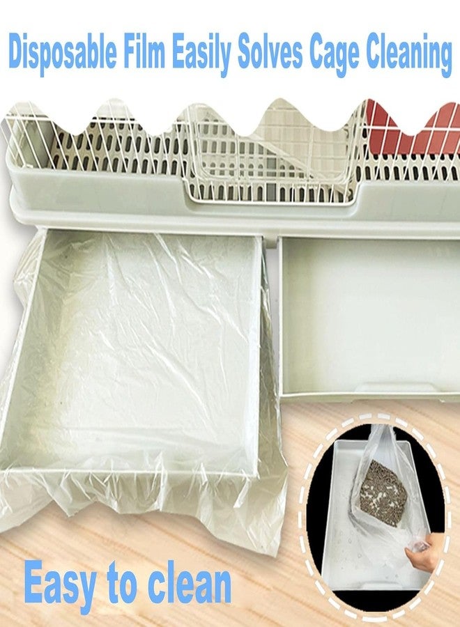 VAYINATO® 50 Pcs(60 * 40 Cm) Disposable Cage Tray Liners - Transparent Waterproof Liner Covers for Pet Cages | Leak-Proof, Hygienic, Easy Clean Liners for Birds, Rabbits, Hamsters, Guinea Pigs - Image 3