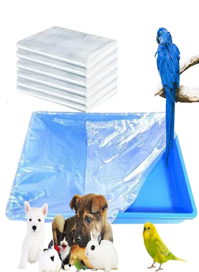VAYINATO® 50 Pcs(60 * 40 Cm) Disposable Cage Tray Liners - Transparent Waterproof Liner Covers for Pet Cages | Leak-Proof, Hygienic, Easy Clean Liners for Birds, Rabbits, Hamsters, Guinea Pigs - Image 1
