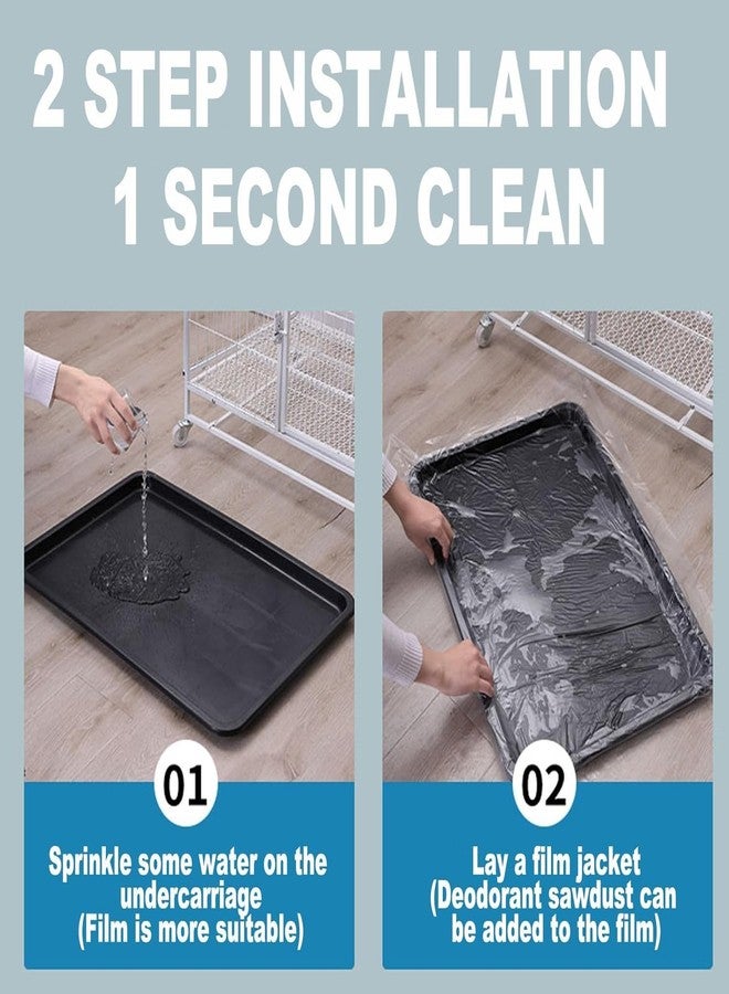 VAYINATO® 50 Pcs(60 * 40 Cm) Disposable Cage Tray Liners - Transparent Waterproof Liner Covers for Pet Cages | Leak-Proof, Hygienic, Easy Clean Liners for Birds, Rabbits, Hamsters, Guinea Pigs - Image 2