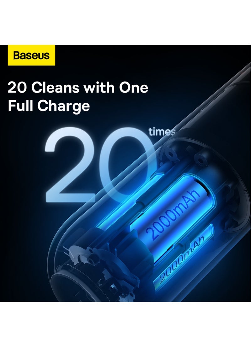 Baseus BASEUS Portable Hand Vacuum Cleaner 6000Pa Handheld Cordless Cleaner for Dust Pet Hair Dirt Home Car Interior, Furniture Lightweight Easy to Use, Compact Design Battery Rechargeable with USB-C Cable - Image 5