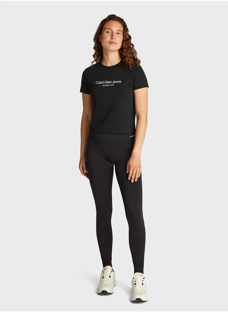 Calvin Klein Jeans Logo Graphic Baby Tee