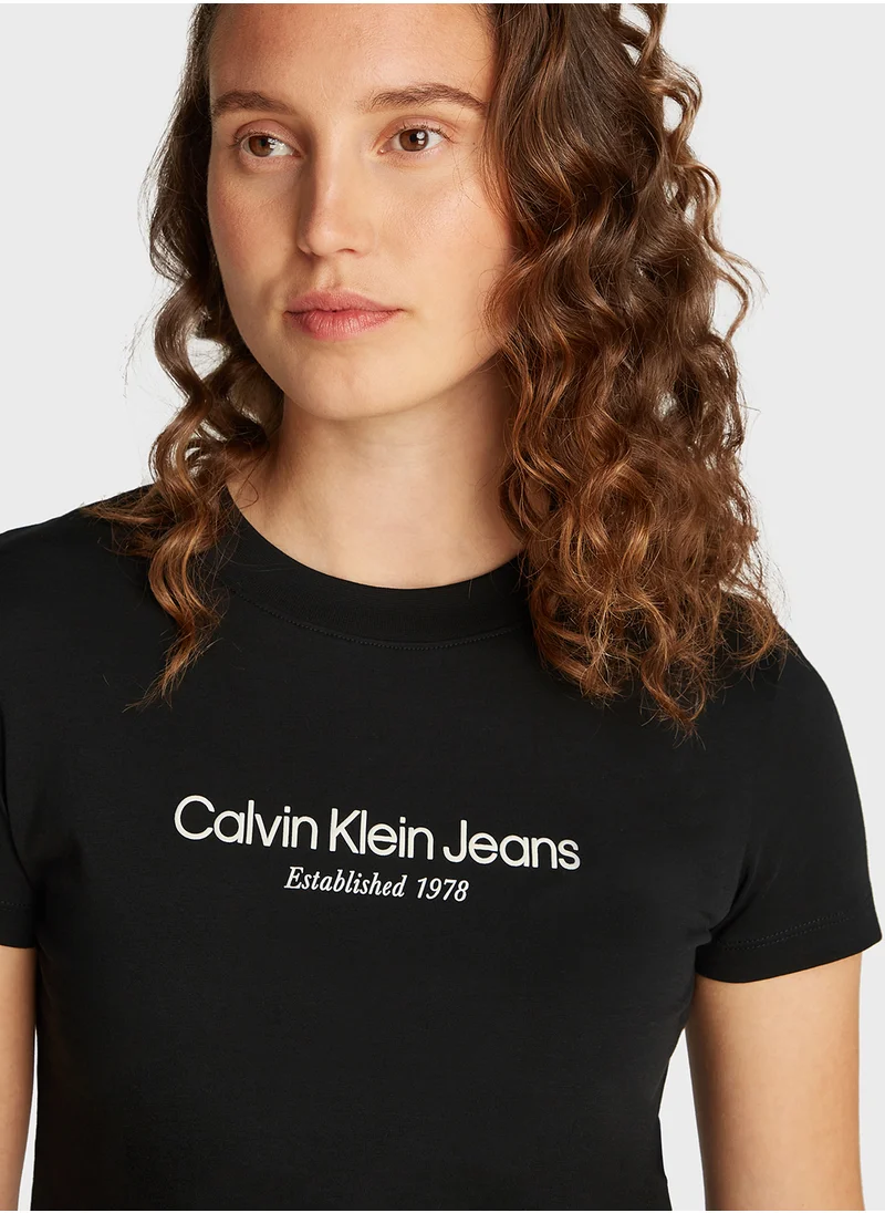 Calvin Klein Jeans Logo Graphic Baby Tee
