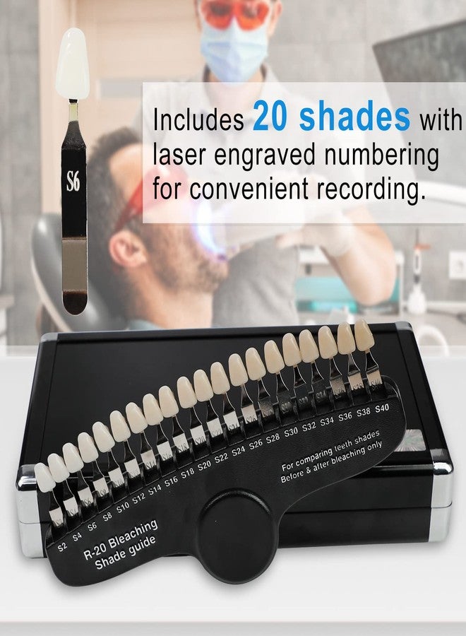 EZGO Professional 3D R-20 Dental Teeth Whitening Shade Guide for Dentist Tracking Teeth Whitening Course, 20 Colors Tooth Shade Guide - Image 2