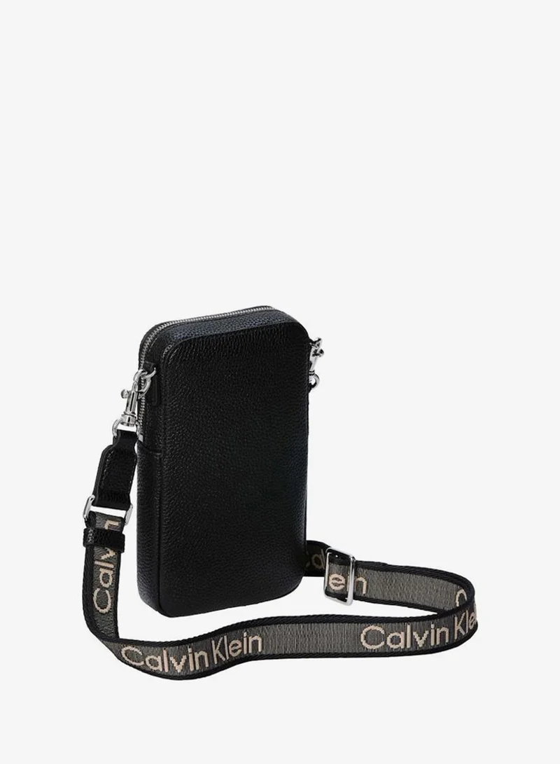 Calvin Klein Black Logo Crossbody Phone Bag for Women | Best Price UAE