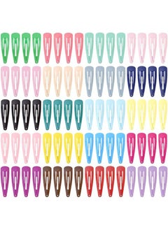Oasisgalore 80 Pack 2 Inch Candy Curl Metal Snap Hair Clips, Colorful Kids' Barrettes for Fine Hair  - Image 1
