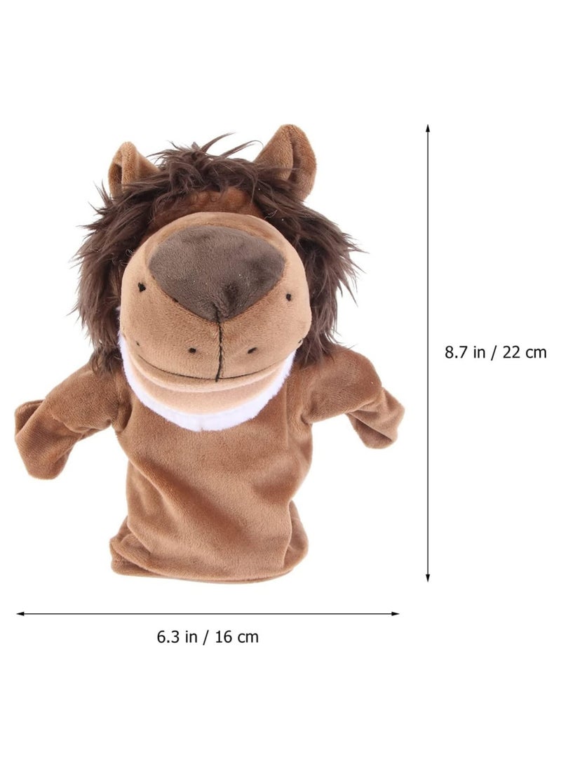 General - Plush lion hand puppets, suitable for imaginative play, interactive finger dolls, suitable for storytelling and parent-child activities, ideal gifts for preschool role-play and teaching - Image 1