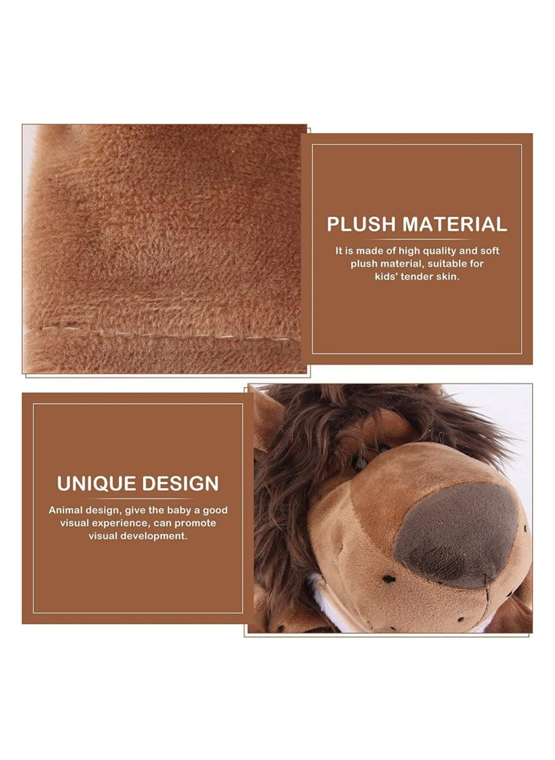 General - Plush lion hand puppets, suitable for imaginative play, interactive finger dolls, suitable for storytelling and parent-child activities, ideal gifts for preschool role-play and teaching - Image 1