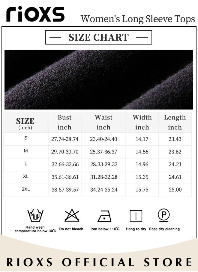RIOXS - Women's Long Sleeve Basic Shirts, Comfortable Skin-friendly Slim Fitted Underscrub, Soft Stretchy Tops, Button up Shirts for Women, Classic Simple Undershirt with Fitted Silhouette, Versatile Essential Piece that Can Adapt to Any Situation - Image 1