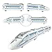 OTONOPI Toy Train Set Diecast Bullet Train with Magnetic Connectors Subway High Speed Locomotive Toy Car Track Raillway for Kids Boys and Girls Age 3 Up Pack of 4 Pcs - Image 2