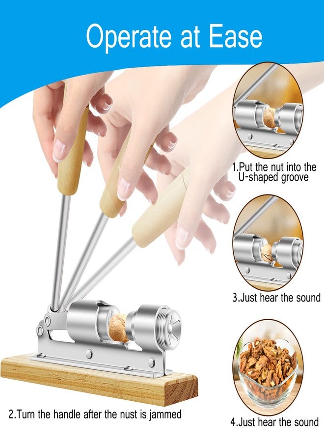 HOFHTD Nutcrackers for Nuts, Nut Crackers for Pecans, Heavy Duty Nut Cracking Tools, Adjustable Pecan Cracker Sheller, HOFHTD Pecan Nut Cracker Opener Tool for Walnuts Pecans Hazelnuts Almonds Brazil Nuts - Image 4