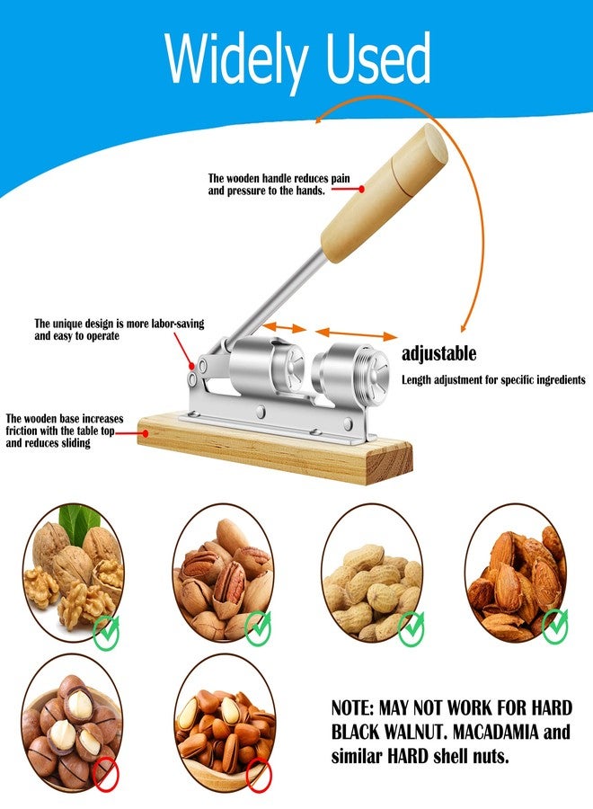 HOFHTD Nutcrackers for Nuts, Nut Crackers for Pecans, Heavy Duty Nut Cracking Tools, Adjustable Pecan Cracker Sheller, HOFHTD Pecan Nut Cracker Opener Tool for Walnuts Pecans Hazelnuts Almonds Brazil Nuts - Image 3