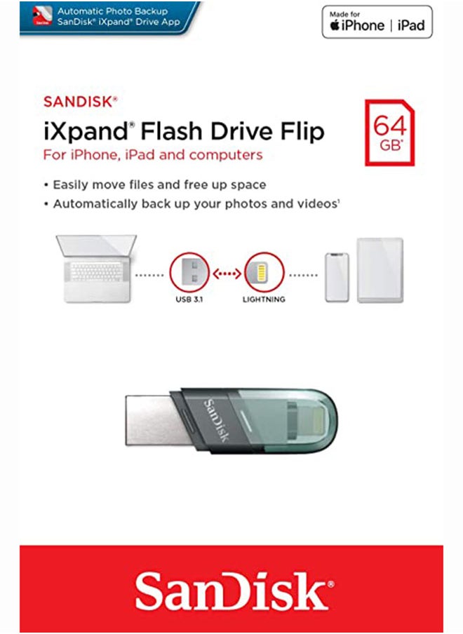 iXpand Flash Drive Flip Type A + Lightning 64 GB - pzsku/Z8F5A343F8AAB20890D03Z/45/_/1732211596/a50561f4-76f3-4e23-825c-1af756d0a660