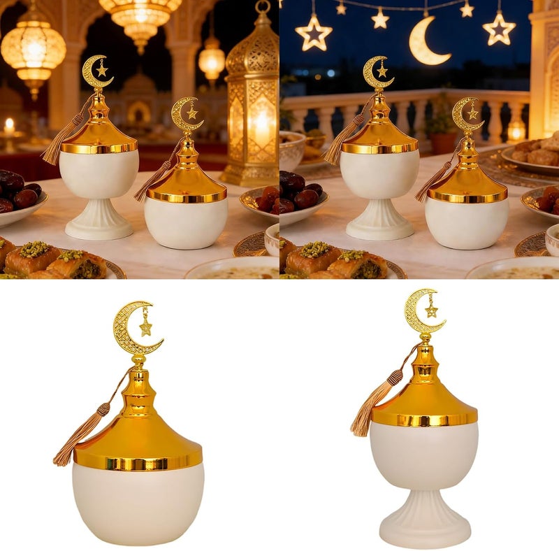 Stylish Muslims Festival Iron Candy Ramadans Snacks Storage Bowl for Festive Decorations and Household Storage Needs Muslims Festival Decors Container - Image 2