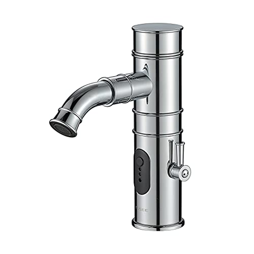 TUSEE Touchless Bathroom Faucet with Rotatable Spout and Manual Option, Bathroom Sink Faucet with Temperature Control and Flow Control, Chrome, TS-5501C - Image 1