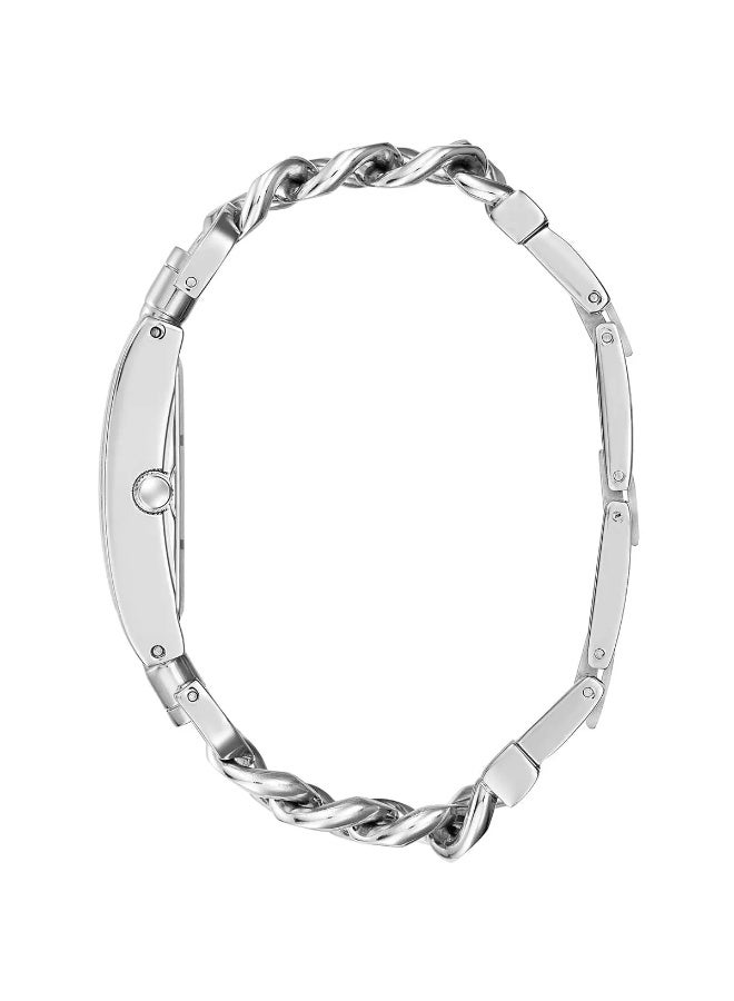 GUESS MOD G Diamonds Silver Dial Silver Steel Strap Watch for Women - GW0294L1 - Image 2