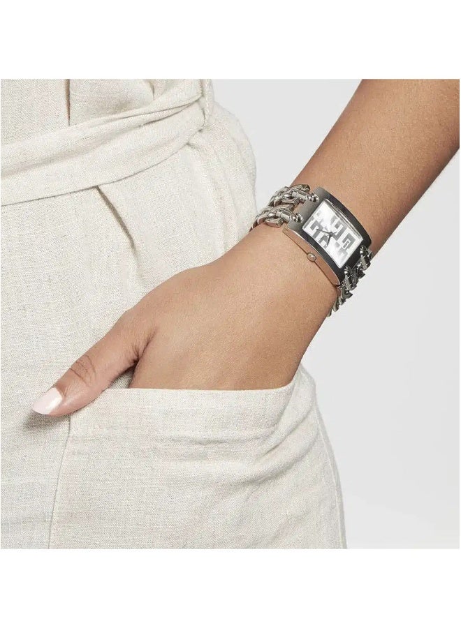 GUESS MOD G Diamonds Silver Dial Silver Steel Strap Watch for Women - GW0294L1 - Image 4